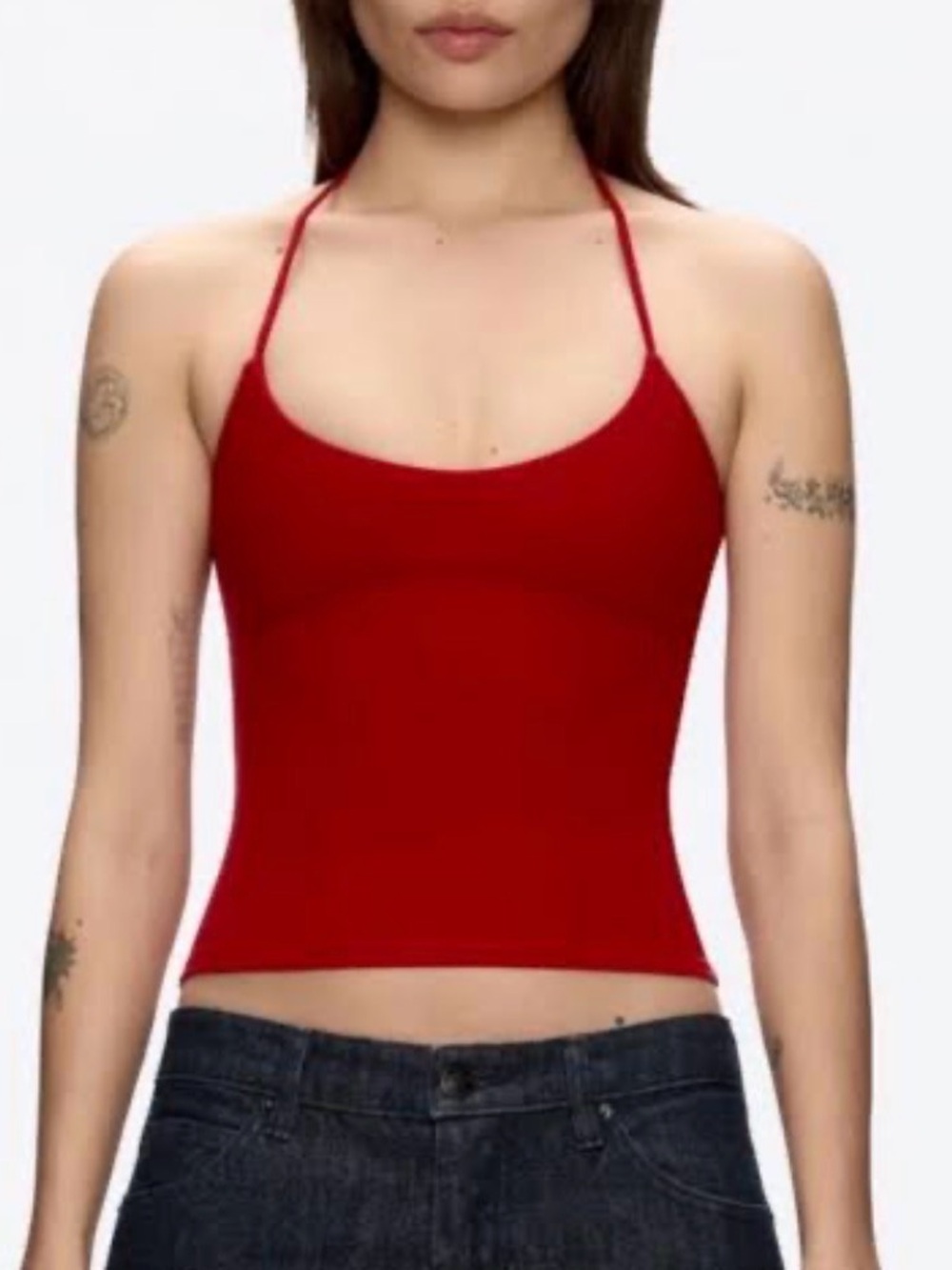 *ISO* Tank Air Spill halter, sz L, Cherry!